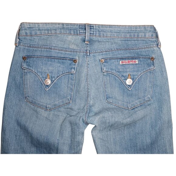 Hudson Bacara Straight Leg Cropped Rolled Cuff Denim Jeans Size 25 Cropped - Picture 4 of 12